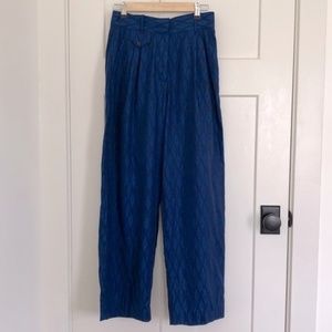 & Other Stories Blue Patterned Trousers